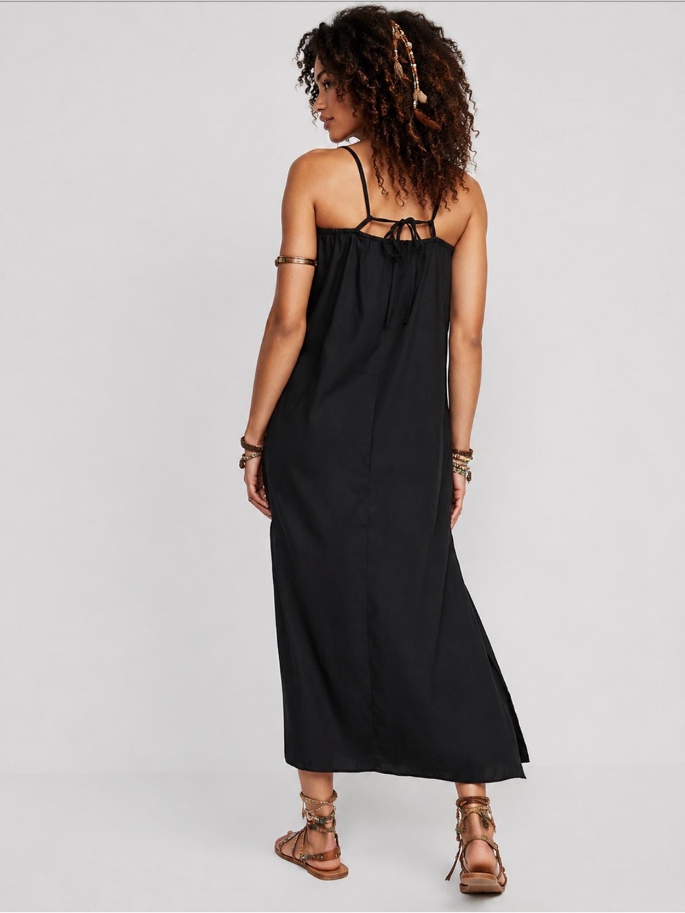 Tie-Back Maxi Slip Dress
